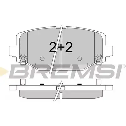 Тормозные колодки, дисковые, комплект BREMSI 25377 253 76 BP3544 4301645