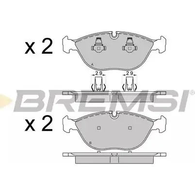 Тормозные колодки, дисковые, комплект BREMSI 2 1484 4301672 21485 BP3571 изображение 0