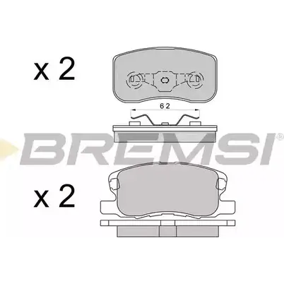 Тормозные колодки, дисковые, комплект BREMSI BP3578 253 09 4301679 25310 изображение 0