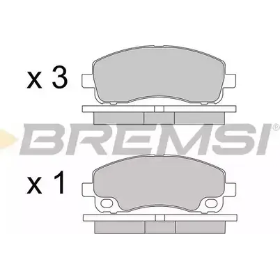 Тормозные колодки, дисковые, комплект BREMSI 4301683 292 38 29248 BP3582 изображение 0