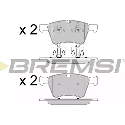 Тормозные колодки, дисковые, комплект BREMSI BP3590 O7JP6 SPB59 0 4301691