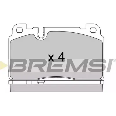 Тормозные колодки, дисковые, комплект BREMSI BP3592 0YPWO66 SPB 592 4301693 изображение 0
