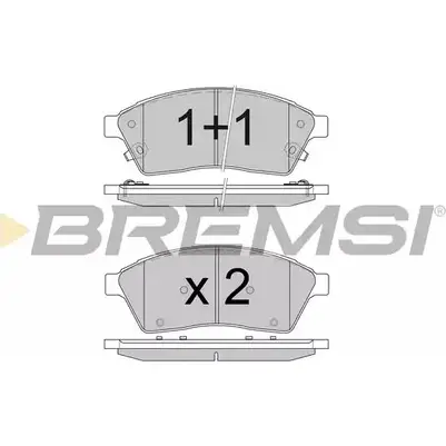 Тормозные колодки, дисковые, комплект BREMSI SPB59 5 RY16WWQ BP3595 4301695 изображение 0