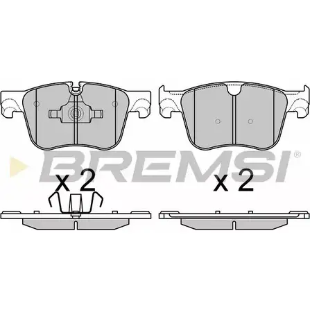 Тормозные колодки, дисковые, комплект BREMSI BP3598 L15U8X 4301698 SPB59 8