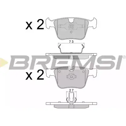 Тормозные колодки, дисковые, комплект BREMSI SPB6 10 4301709 0ZE86 BP3610