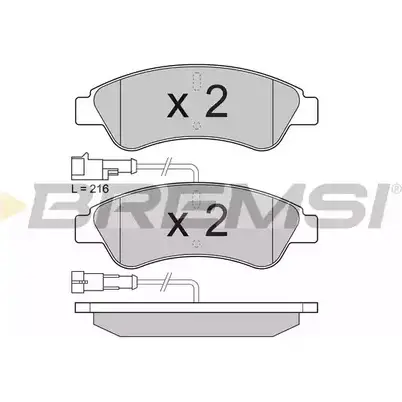 Тормозные колодки, дисковые, комплект BREMSI 4301711 SP B612 HVZMNM BP3612
