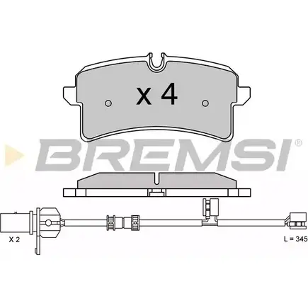 Тормозные колодки, дисковые, комплект BREMSI SPB62 4 4301721 BP3624 7VH31XX изображение 0