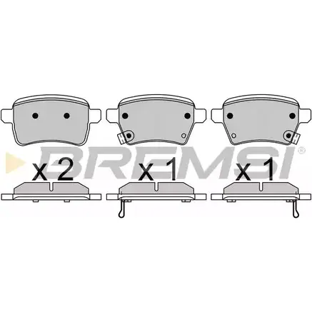 Тормозные колодки, дисковые, комплект BREMSI NXBDK SP B627 BP3627 4301724 изображение 0