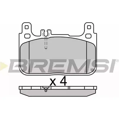 Тормозные колодки, дисковые, комплект BREMSI BP3628 WXPDE 4301725 SPB6 28 изображение 0