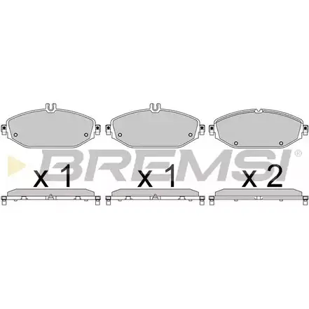 Тормозные колодки, дисковые, комплект BREMSI 4301738 22097 2207 6 BP3641 изображение 0