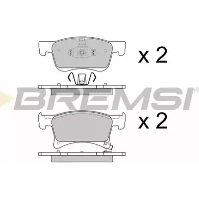 Тормозные колодки, дисковые, комплект BREMSI 22 123 4301741 22125 BP3644