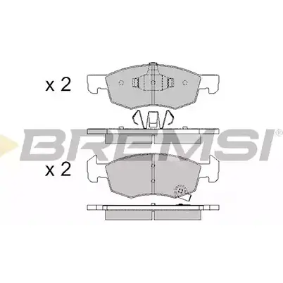 Тормозные колодки, дисковые, комплект BREMSI 221 43 BP3646 4301743 22144 изображение 0