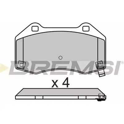 Тормозные колодки, дисковые, комплект BREMSI BP3675 SPB 675 HBBWXUI 4301769 изображение 0