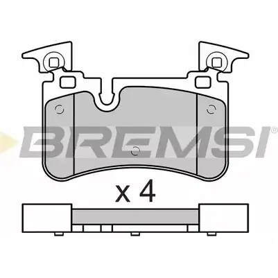 Тормозные колодки, дисковые, комплект BREMSI S PB676 NDG8A4 4301770 BP3676 изображение 0