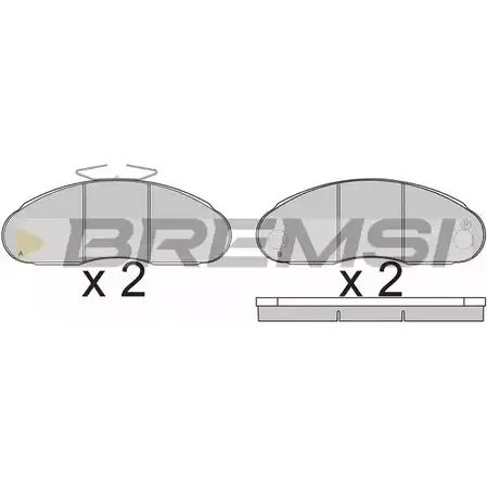 Тормозные колодки, дисковые, комплект BREMSI 2 9071 4301790 29947 BP7261 изображение 0