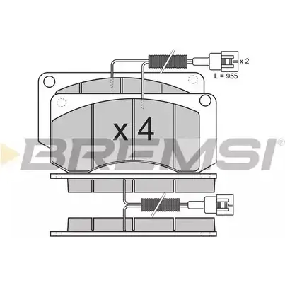 Тормозные колодки, дисковые, комплект BREMSI BP7283 4301803 29098 2 9097 изображение 0