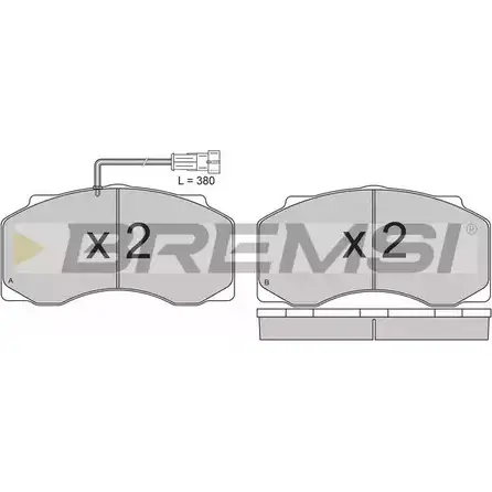 Тормозные колодки, дисковые, комплект BREMSI 4301812 BP7300 SPT300 290 92 изображение 0