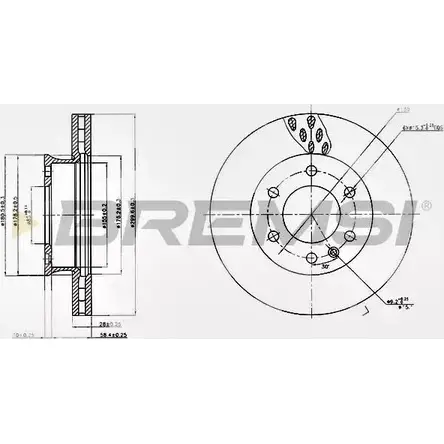 Тормозной диск BREMSI V7F6 873 VR69QS 4301855 DB0310V изображение 0