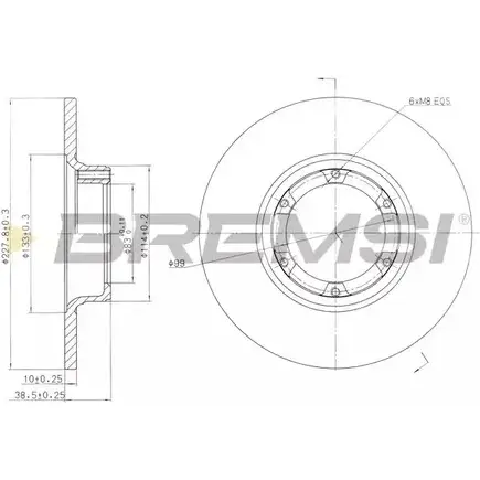 Тормозной диск BREMSI 4301879 L7OU3 NN DBA016S RNLJWFQ изображение 0