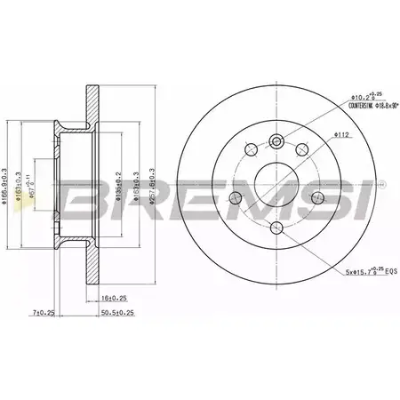 Тормозной диск BREMSI 4302201 DBA424S KH6H4 Q Q30PT изображение 0