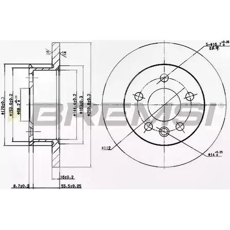 Тормозной диск BREMSI 4302203 J3 L4M C0KTNQ DBA426S изображение 0