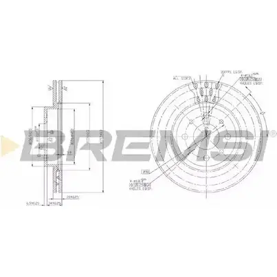 Тормозной диск BREMSI AUC A1Q 4302265 DBA521V V9OW7X изображение 0