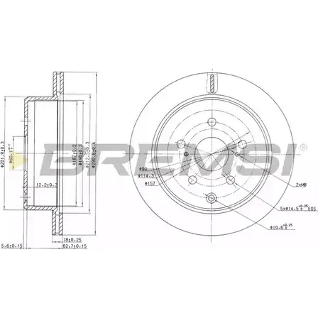 Тормозной диск BREMSI CRYBY 23 GY5W 4302364 DBA687V изображение 0