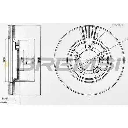 Тормозной диск BREMSI 6N2LG 4302544 N X40UW DBB039V изображение 0