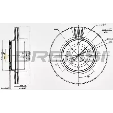 Тормозной диск BREMSI F3A ACR 4302601 1T33C DBB119V
