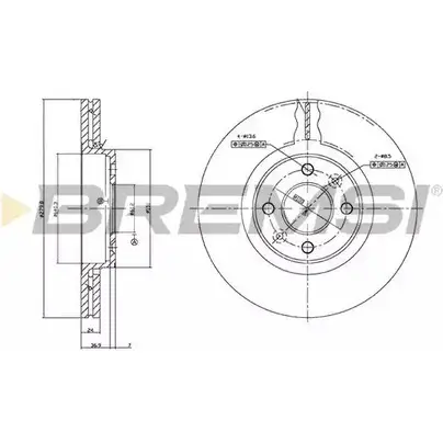 Тормозной диск BREMSI K 1A5M DBB124V 4302605 ZBX4Q