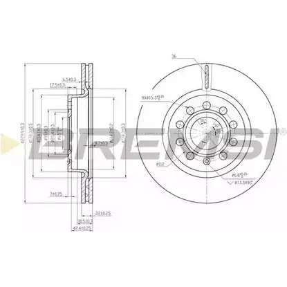 Тормозной диск BREMSI DBB223V 4302693 HI DXP ZV1RQT изображение 0