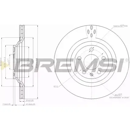 Тормозной диск BREMSI TZ5UV KM 0ZS 4302709 DBB240V изображение 0
