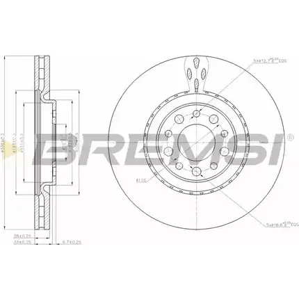 Тормозной диск BREMSI UCKZW98 DBB455V E 1JR1R 4302855