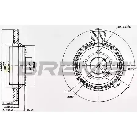 Тормозной диск BREMSI M0 NVE6 N0Q5LC 4302857 DBB457V изображение 0