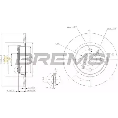 Тормозной диск BREMSI 4302879 IB D7EZ DBB502S 6GADF изображение 0