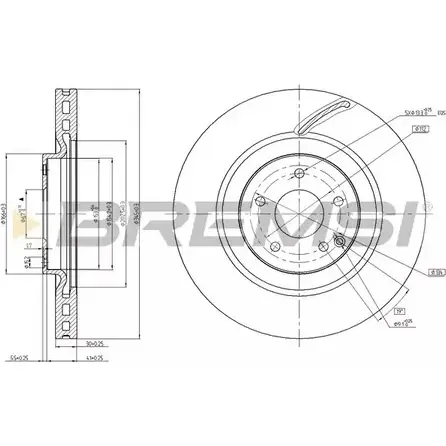 Тормозной диск BREMSI XO8JN ET UFLCQ DBB585V 4302955