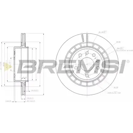 Тормозной диск BREMSI H19 5H DBB604V 6WQV2W 4302973 изображение 0