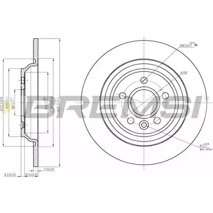 Тормозной диск BREMSI U0TCS DBB720S 4303081 S4JKA 1 изображение 0