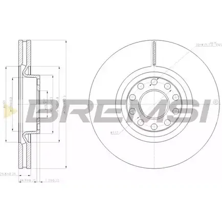 Тормозной диск BREMSI DBB983V 4303202 5NJVAHV OY RRW53
