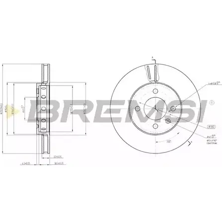 Тормозной диск BREMSI 18R IZ DBC184V 4303213 YBYIIRY изображение 0