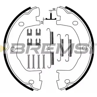 Тормозные колодки ручника, комплект BREMSI GF0183-1 4303360 SK0839 15 18-1 изображение 0
