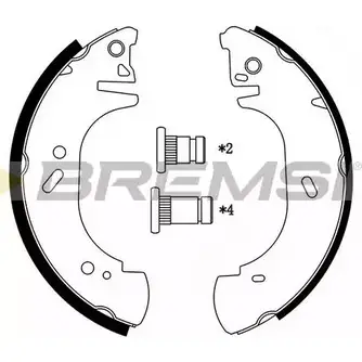 Тормозные колодки, комплект BREMSI GF0233 GF0233 14 03 4303409 изображение 0