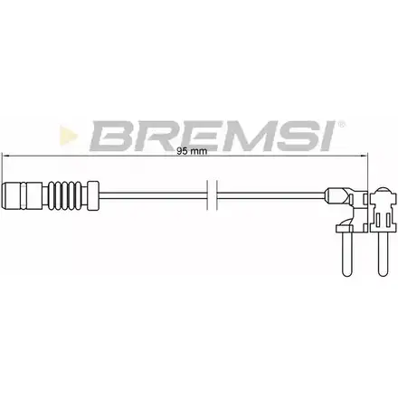 Датчик износа тормозных колодок BREMSI 4304303 WI0501 BP2172 B P2108 изображение 0