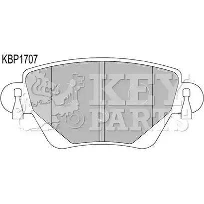 Тормозные колодки, дисковые, комплект KEY PARTS 4309124 ET80F3 IE G8XU KBP1707 изображение 0