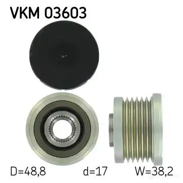 Обгонная муфта генератора SKF 594529 VKM 03603 VKN 350 9GOFX изображение 0