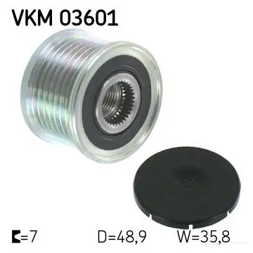 Обгонная муфта генератора SKF VKM 03601 0C30QJ5 594527 VKN 350 изображение 0