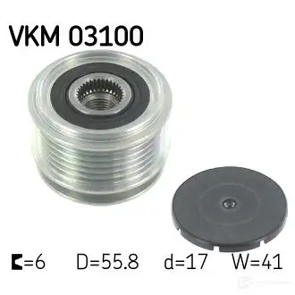 Обгонная муфта генератора SKF VKM 03100 594451 VKN 350 KAWOSX изображение 4