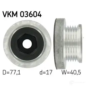 Обгонная муфта генератора SKF VKN 350 594530 VKM 03604 0PU3QE изображение 0