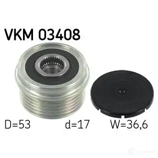 Обгонная муфта генератора SKF VKM 03408 594506 X97YIN VKN 350 изображение 0