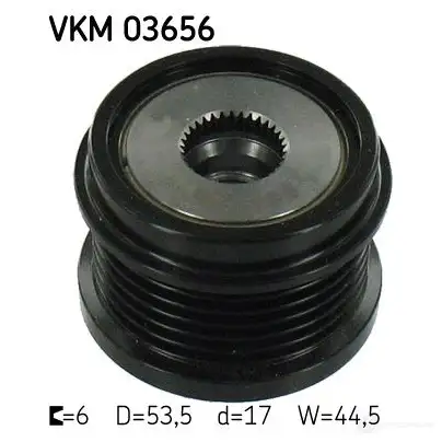 Обгонная муфта генератора SKF 9G0 3DG VKM 03656 7316576166501 594547